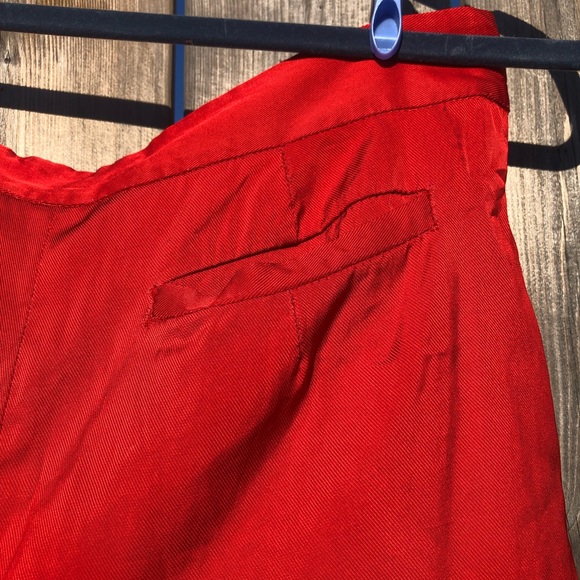 All Saints Red pleated Cedie Sky pants pre-loved - Picture 4 of 13